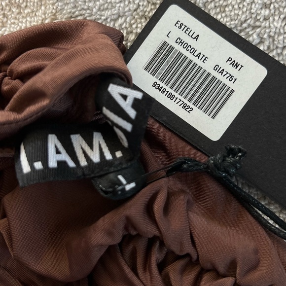 I AM GIA Estella ruched pant in chocolate - size large NEW WITH TAGS - Picture 4 of 6